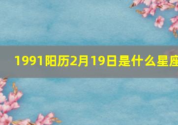 1991阳历2月19日是什么星座