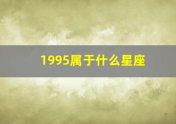 1995属于什么星座