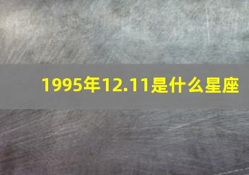 1995年12.11是什么星座