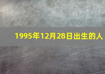 1995年12月28日出生的人