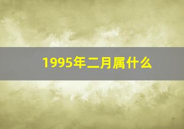 1995年二月属什么