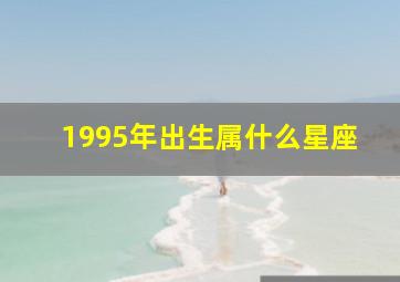 1995年出生属什么星座