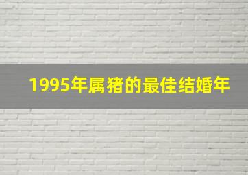 1995年属猪的最佳结婚年