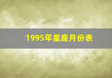 1995年星座月份表