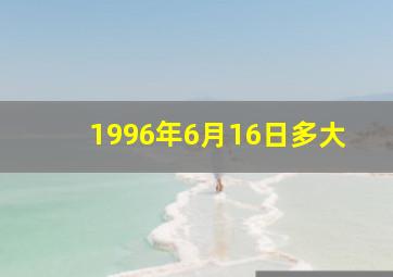 1996年6月16日多大