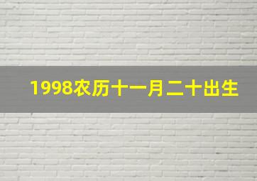 1998农历十一月二十出生