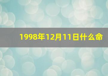 1998年12月11日什么命