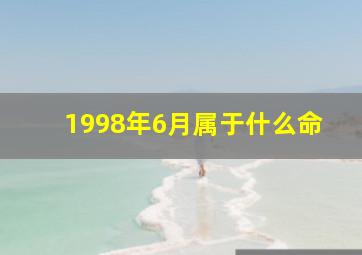 1998年6月属于什么命