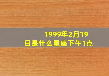 1999年2月19日是什么星座下午1点