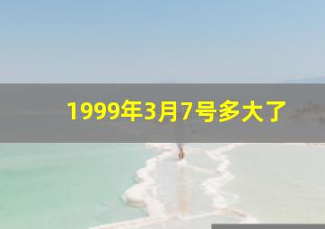 1999年3月7号多大了