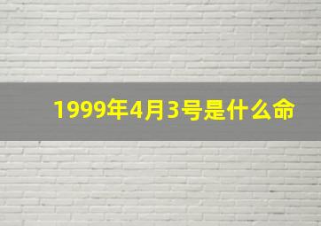 1999年4月3号是什么命