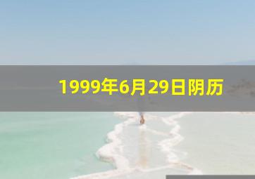 1999年6月29日阴历