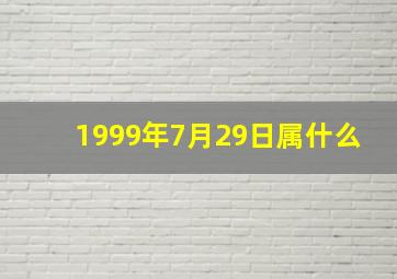 1999年7月29日属什么