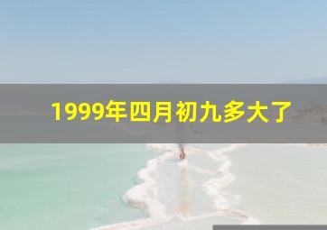 1999年四月初九多大了