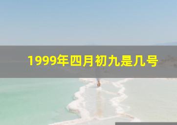 1999年四月初九是几号