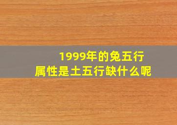 1999年的兔五行属性是土五行缺什么呢