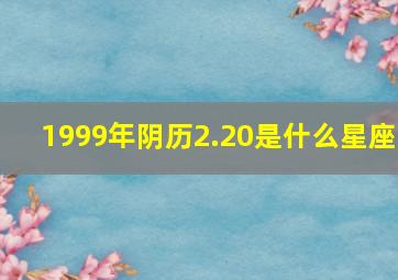 1999年阴历2.20是什么星座