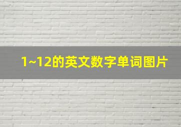 1~12的英文数字单词图片