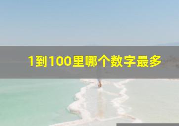 1到100里哪个数字最多