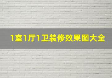 1室1厅1卫装修效果图大全