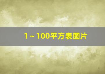 1～100平方表图片