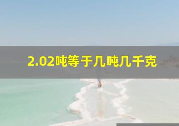 2.02吨等于几吨几千克