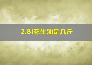 2.8l花生油是几斤