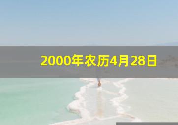 2000年农历4月28日