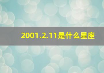 2001.2.11是什么星座