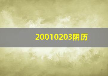 20010203阴历