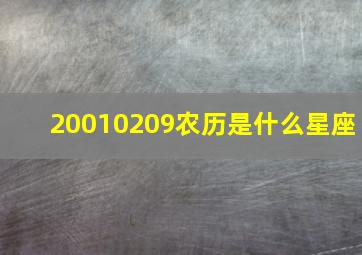 20010209农历是什么星座