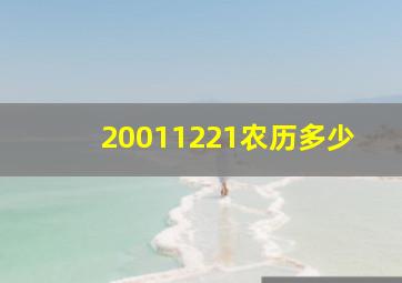 20011221农历多少