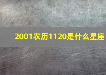 2001农历1120是什么星座