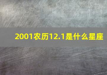 2001农历12.1是什么星座