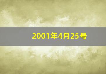 2001年4月25号