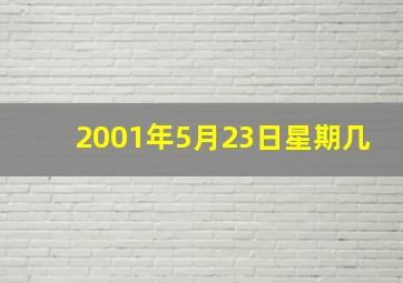 2001年5月23日星期几