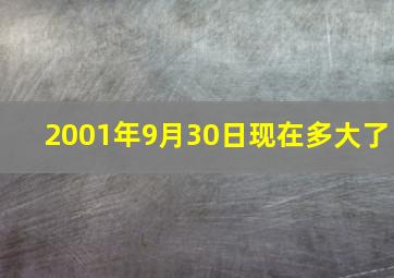 2001年9月30日现在多大了