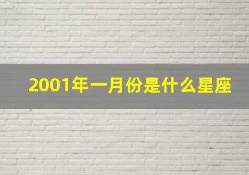 2001年一月份是什么星座