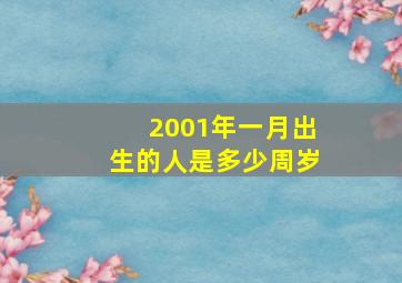 2001年一月出生的人是多少周岁