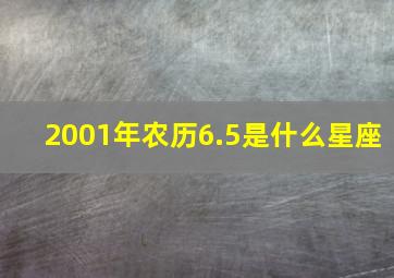 2001年农历6.5是什么星座