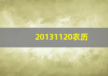 20131120农历