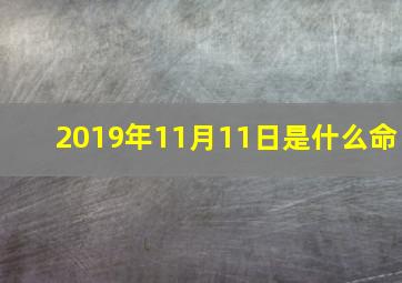 2019年11月11日是什么命