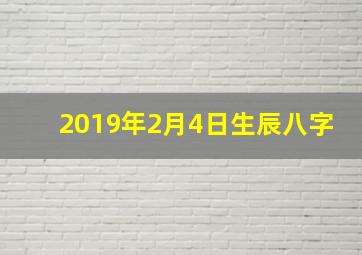 2019年2月4日生辰八字