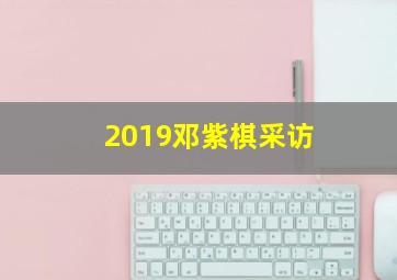 2019邓紫棋采访