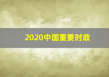 2020中国重要时政