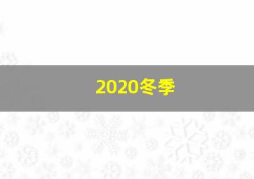 2020冬季