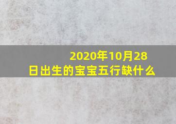 2020年10月28日出生的宝宝五行缺什么