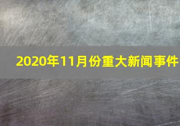 2020年11月份重大新闻事件