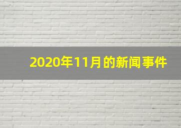 2020年11月的新闻事件