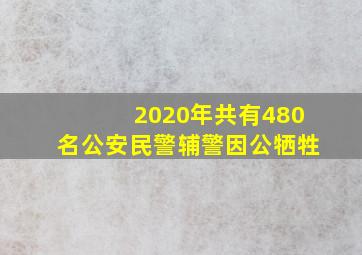 2020年共有480名公安民警辅警因公牺牲